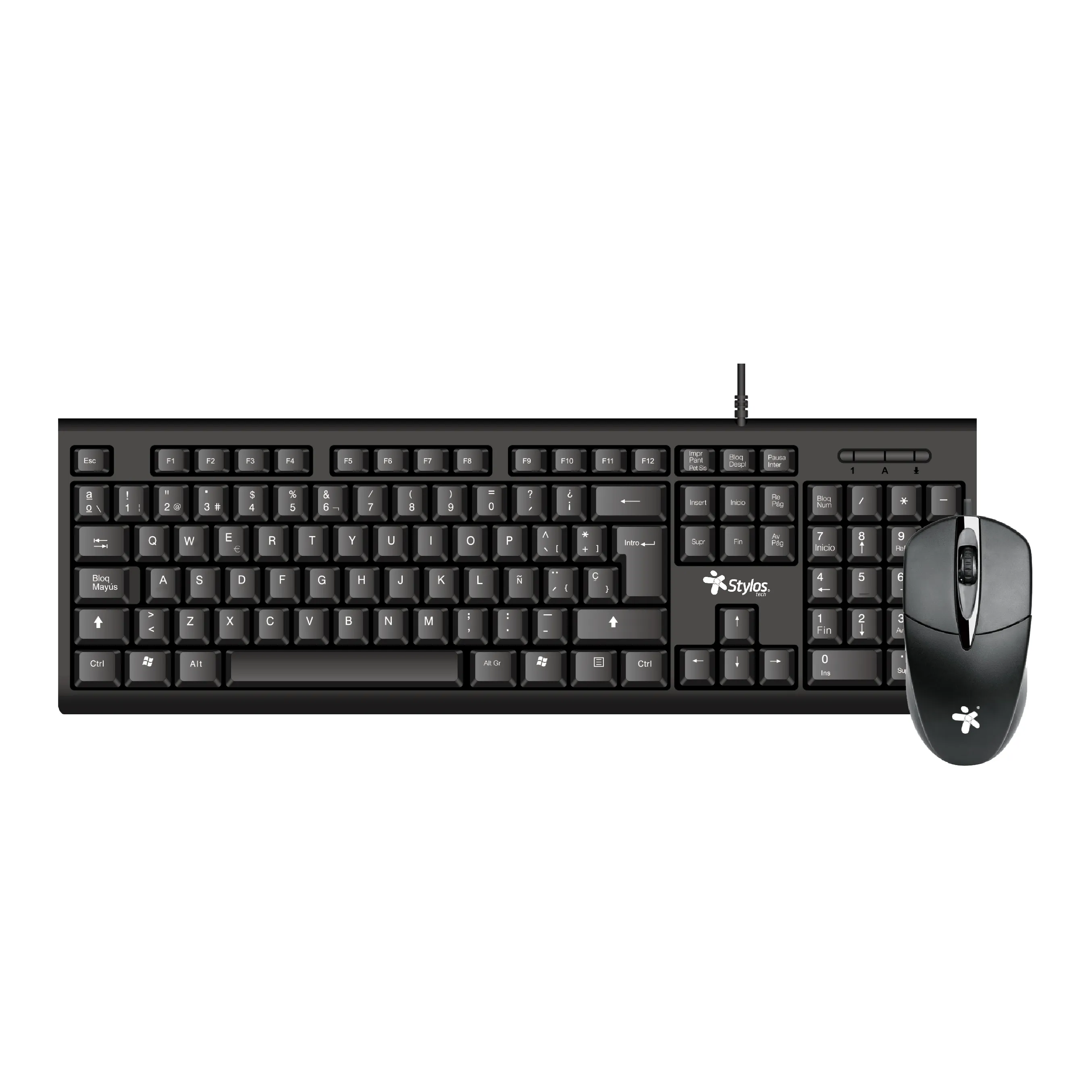 Kit de Teclado y Mouse Stylos STPKTM4B